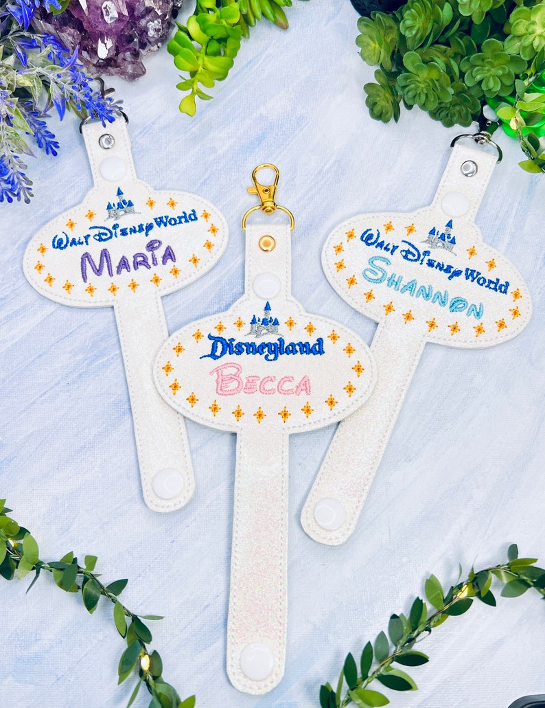 Ear Holder Cast Member Name Tag Badge Resort Mug Holder Magical Parks mEar Holders Backpack Keychain Minnie Ear Holder Clip on CUSTOM NAME image 5