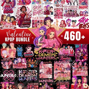 460+ Valentinstag Kpop Huntrix PNG | Liebe Saja Jungen Digital Design | Kpop Dämonenjäger Png | Kpop Huntrix Valentine PNG | Süßer Derpy Tiger