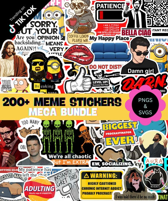 200+ Funny Sarcastic Stickers For Adults PNG Bundle - Prank Meme (Dirty),  Meme Stickers, Sarcastic PNG, Funny Sarcastic Stickers