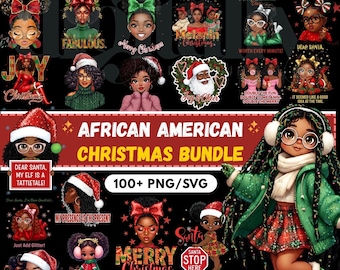 100+ African American Christmas Png, Melanin Christmas Png, Black Woman Png, Black Santa Png, Merry Christmas Clip Art, Afro Woman Png, Xmas