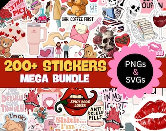 200+ Kindle & Good Notes Stickers | Digital Romance Book Stickers | Printable Spicy Romance BookTok Stickers | Smut, Trope, Reading Stickers