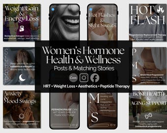 Women’s Hormone Health & Wellness Social Media Template Kit