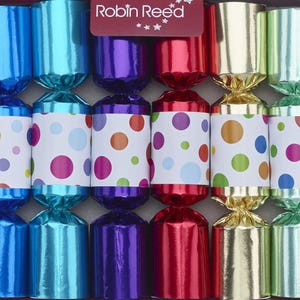 Craquelins De Noël Robin Reed - Lot De 6, 21,5 Cm - Thème Anniversaire/fête