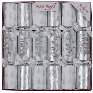 Robin Reed H5 Weihnachten Silber Eiskugeln 6 Stück 30,5 cm Party Cracker 6627.piccadilly