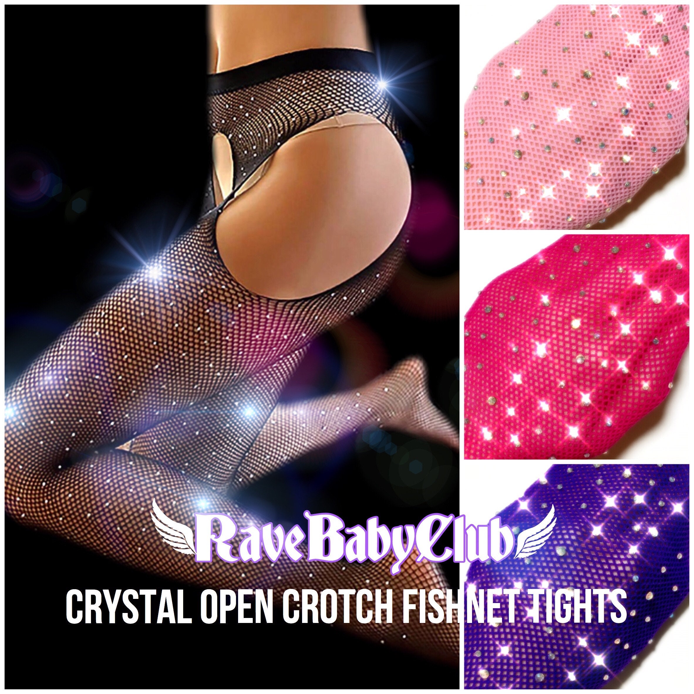 diamond studded fishnets