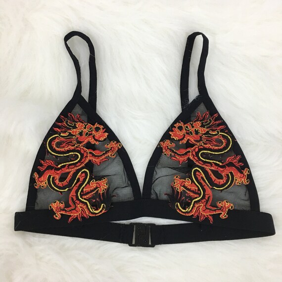 black rave bralette