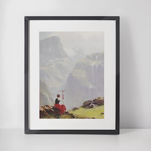 In The Norwegian Mountains Painting by Hans Dahl - High Quality Fine Art Prints A3/A3+ - Sold Without Frame