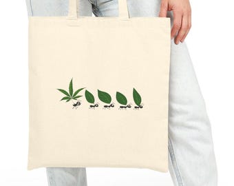 Funny Weed Tote Bag | Cannabis Ant Graphic Bag | 420 Stoner Gift