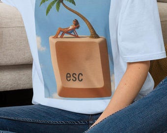 Escape Key Graphic T-Shirt | Digital Nomad Tee | Minimalist Travel Shirt