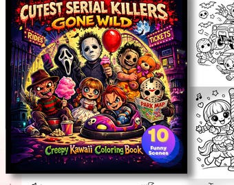 Cutest Serial Killers 10 digitale kleurplaten (afdrukbaar)