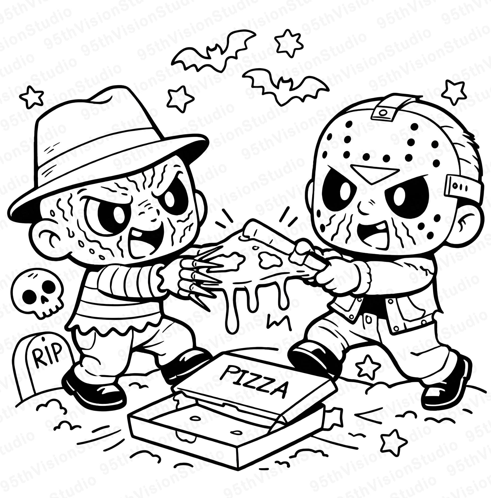 Cutest Serial Killers 10 Digital Coloring Pages (printable) - Etsy
