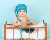 Blue Stocking Hat (newborn, 1-3 month, 3-6 month, 6-12 month, 1-3 years, child)