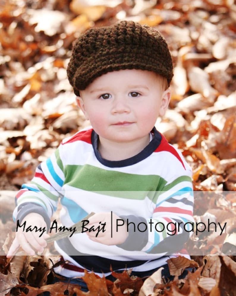 Brown Newsboy Hat fits Babies to Adults Etsy