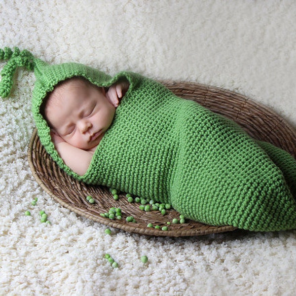 Pea Pod Cocoon/Bean Pod Cocoon (fits 0-3 months) - READY TO SHIP