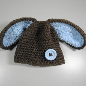 Brown Bunny Hat fits 0-3 months, 3-6 months, 6-9 months, 9-12 months image 3