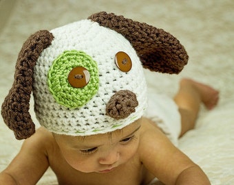 Puppy Hat/Dog Hat/Animal Hat for boy or girl (fits newborn to adult)