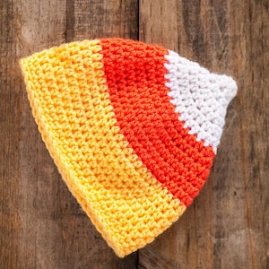 Candy Corn Hat/Halloween Hat fits newborn to child image 1