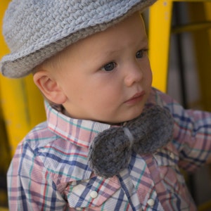 Baby Set/Fedora Hat/Boy Photo Prop/Baby Boy Hat and Bow Tie image 4