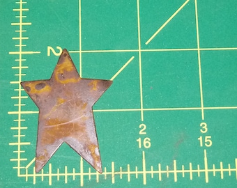 Rusty 2" Whimsical Flat Stars, Primitive, Craft Supplies, Rustic Star, Metal Craft Supply, Crafting Stars, Rusted Supply