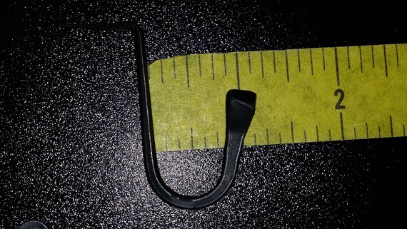 Primitive Colonial Hook 1-1//4/" tall Set of 6 Small Wrought Iron Spike Hooks