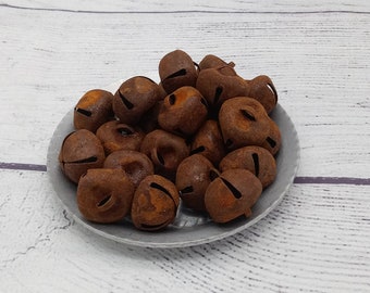 20mm (3/4") Rusty Jingle Bells, 36 or 144, Crafting, Primitive, Rustic, Craft Supply,