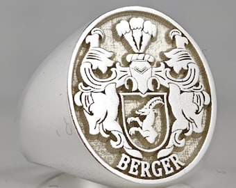 Family Crest Ring, Custom Engraved Signet Ring, Coat Of Arms Wax Seal Jewelry