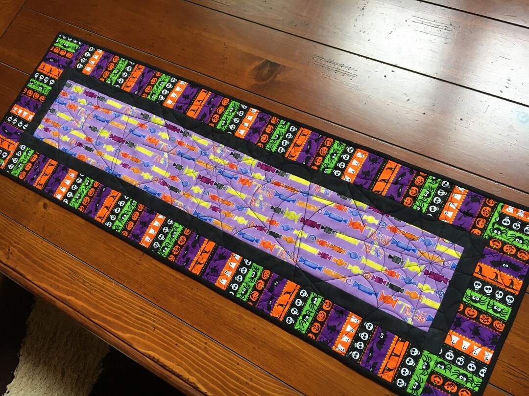 Halloween Candy Quilted Table Runner - Etsy