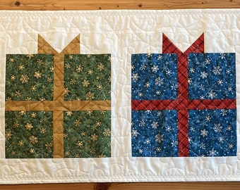 Christmas Presents Quilted Table Runner A
