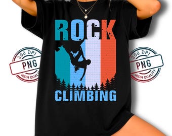 Retro Rock Climbing PNG: Sztuka vintage outdoorowej przygody (pobieranie cyfrowe)