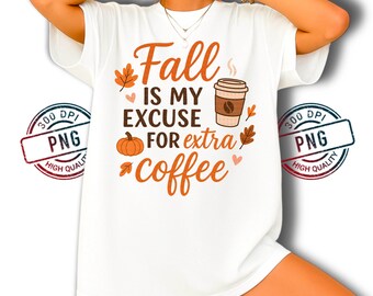 Fall Coffee PNG Design: Pumpkin Spice Latte Art (Digital Download