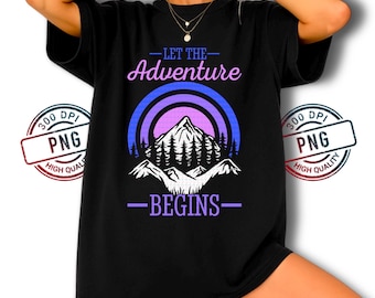 Mountain Hiking PNG Design: Retro Adventure Art (Digital Download)