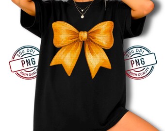 Fall Bow PNG Design: Autumn Ribbon Illustration (Digital Download)