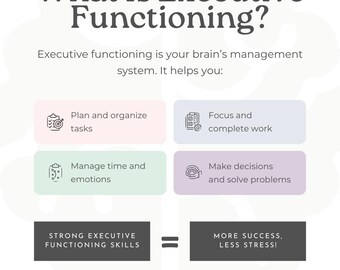 Guide on Executive Functioning, Executive Function Skills Book, Cognitive Development, Learning Support, Mind Growth