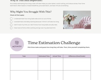 Time Estimation Guide, Productivity Planner, Task Management Aid