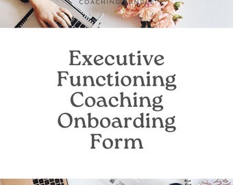 Executive Function Coaching Onboarding Form (Digital Download)