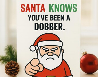 Babbo Natale sa che sei stato un Dobber - Biglietto di Natale scozzese
