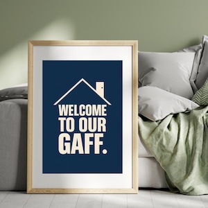 Witamy w naszym Gaff Print - Szkockie śmieszne wydruki - Szkockie śmieszne cytaty (TYLKO WYDRUK, rama nie jest dołączona)