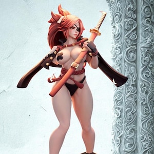 Guilty Gear NSFW STL File | 3D Printable Sexy Anime Fighter Figure | Ecchi Game Character Statue