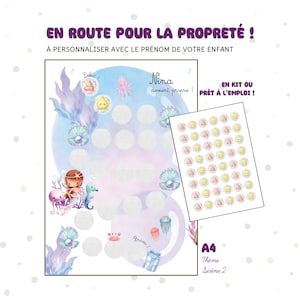 Tableau de propreté enfant A4 | Apprentissage du pot | Outil éducatif 2-3 ans | Récompense enfant
