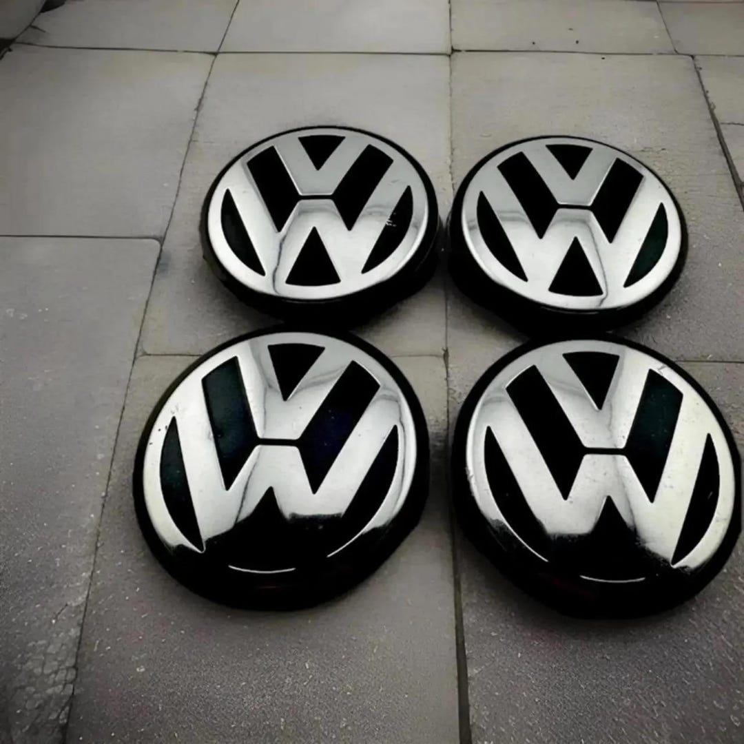 VW 65mm Chrome Wheel Center Caps Set of 4 Jetta Golf Rim Covers - Etsy