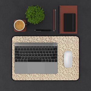 Tapis de bureau floral élégant - Déco de bureau élégante, tapis de souris, accessoire pour l&#39;espace de travail, cadeau pour étudiants, indispensables pour le bureau à domicile