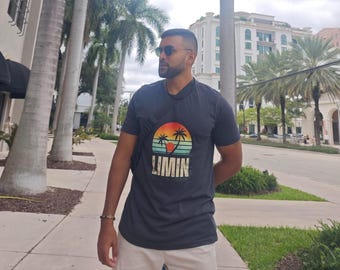 T-shirt Limin, T-shirt Trinidad en Tobago, palmboomontwerp, Caribbean Island Life-shirt, Trini Slang-top, strandvibes, zomerse vrijetijdskleding