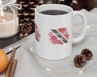 Trinidad & Tobago White Mug – Coffee Cup, Caribbean Souvenir Gift, Island Pride Drinkware, Travel Keepsake