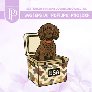 Hunting Dog Cooler SVG PNG,USA Camo Ice Chest Png,Country Dog Summer Png,Southern Pup,Camping & Fishing Designs,Summer Dog png,Crcicut files