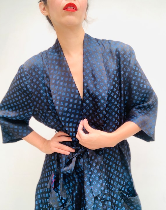 Original vintage men's robe 1970s, retro dressing gow… Gem