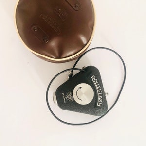 vintage Rollei flex analog camera, flash extension cord, vintage camera accessories with original case 1960&#39;s, made in Germany