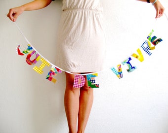 Joie de vivre quote garland banner