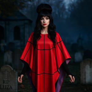 Gothic Red Cloak Cosplay Costume – Halloween Carnival Outfit