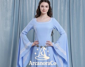 Personalized Blue Medieval Maiden Dress | Renaissance-inspired Elegant Gown With Embroidered Details | Vintage Cosplay Costume for Women - Etsy Personalized Blue Medieval Maiden Dress | Renaissance-inspired Elegant Gown With Embroidered Details | Vintage Cosplay Costume for Women - Etsy