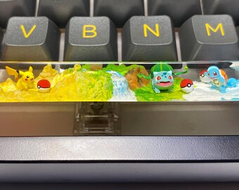4 Anime Spacebar Keycap Resin, Birthday gift, valentines gift